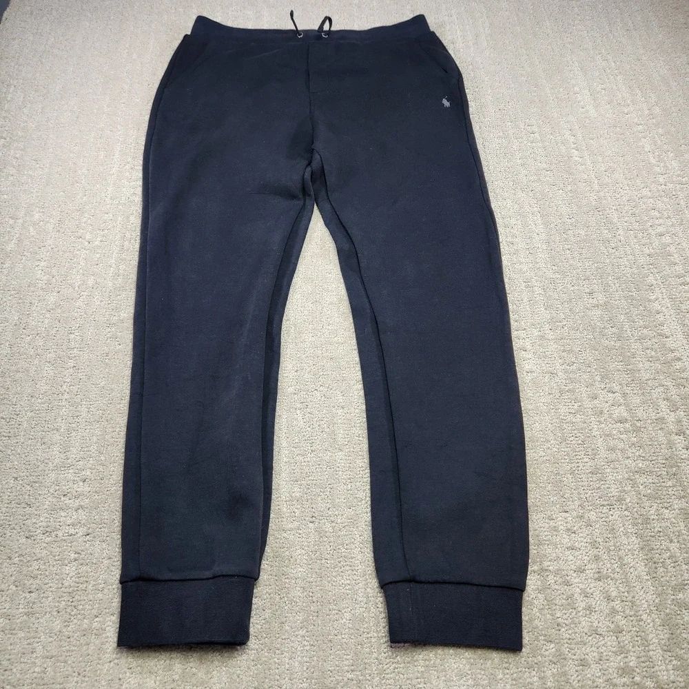 Polo Ralph Lauren Joggers Youth XL Big Kids Double Knit Cotton Sweatpants‎ Black
